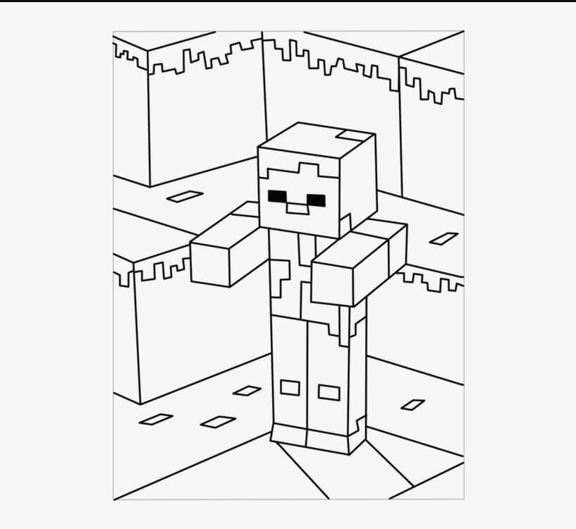 Mewarnai Zombie Minecraft